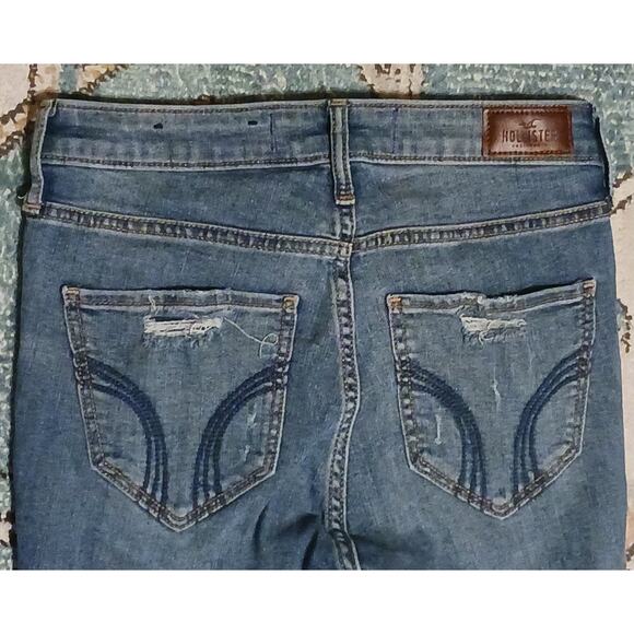 Hollister High-rise Super Skinny Classic Stretch Womens 1R Distressed 25Wx29L - Picture 6 of 8